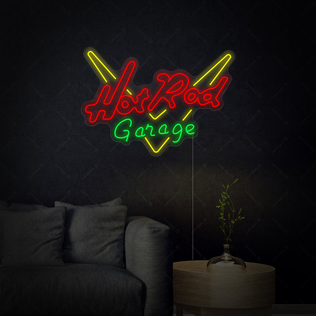 "Garage Hot Rod" Insegna al neon