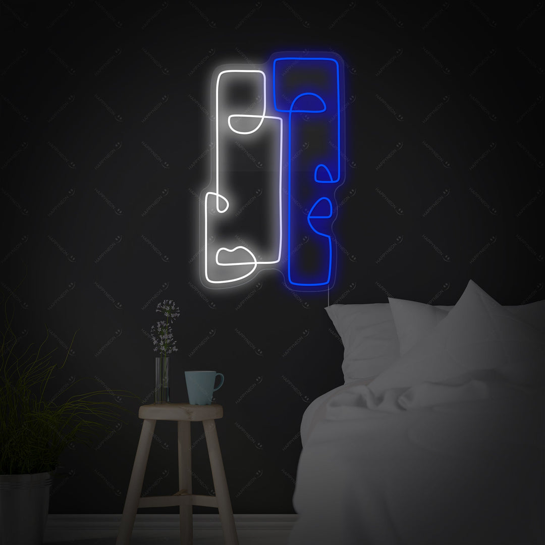 "Totem astratto" Insegna al neon