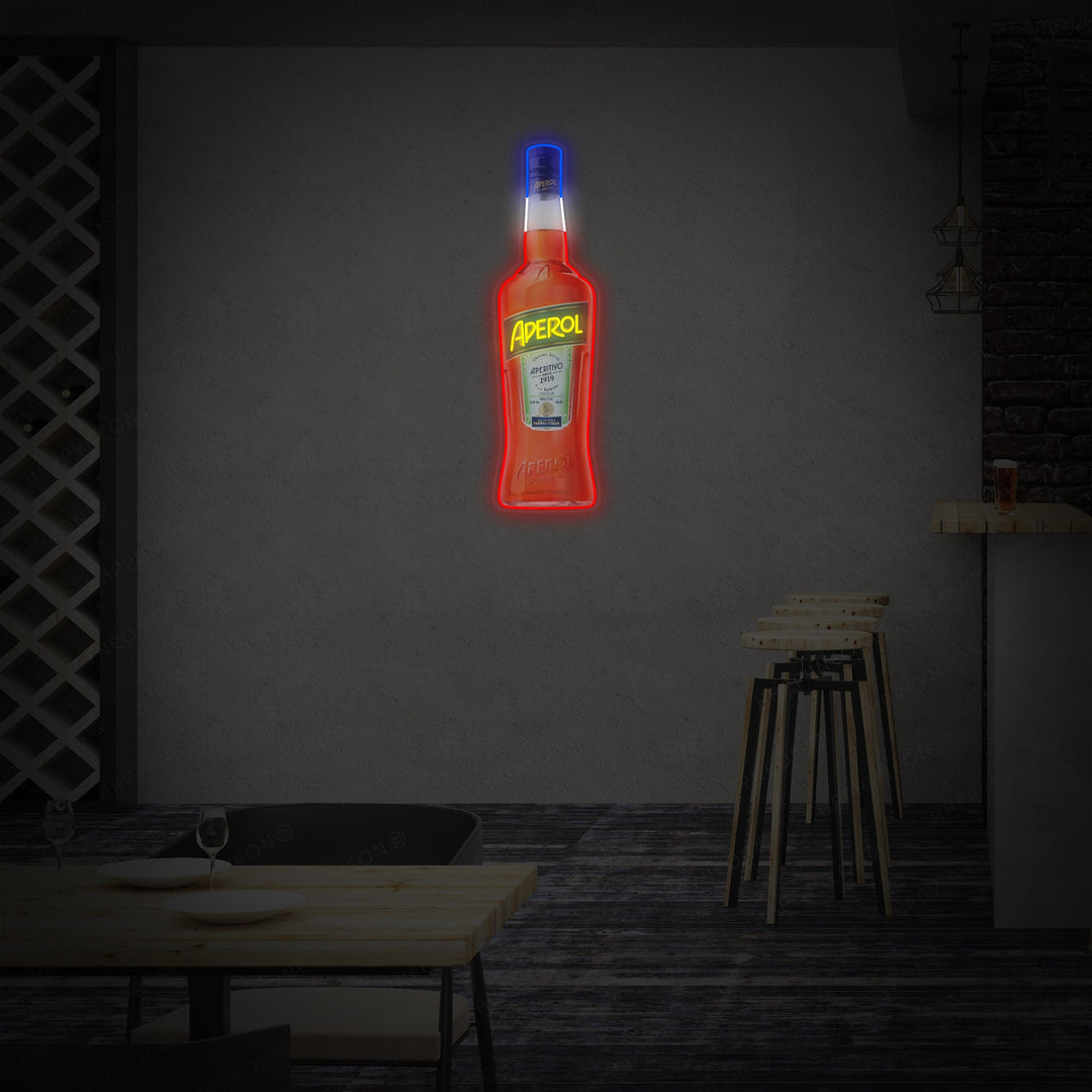 "Bottiglia Aperol Aperitivo" Insegna al neon, Aperol Aperitivo LED Sign