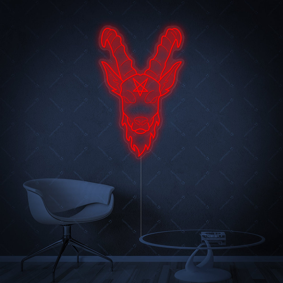 "Baphomet Gothic" Insegna al neon