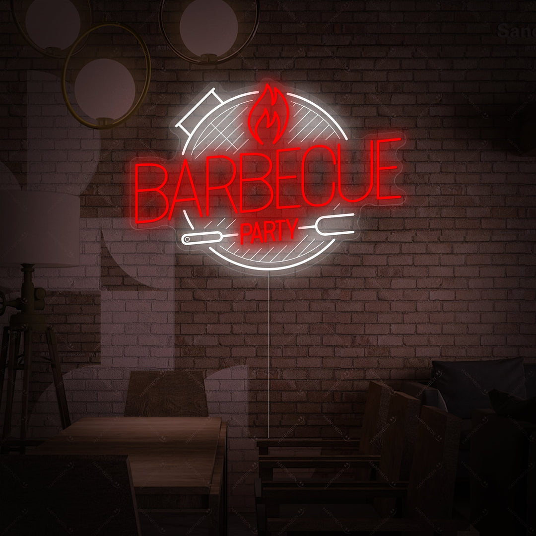 "Festa del Barbecue" Insegna al neon