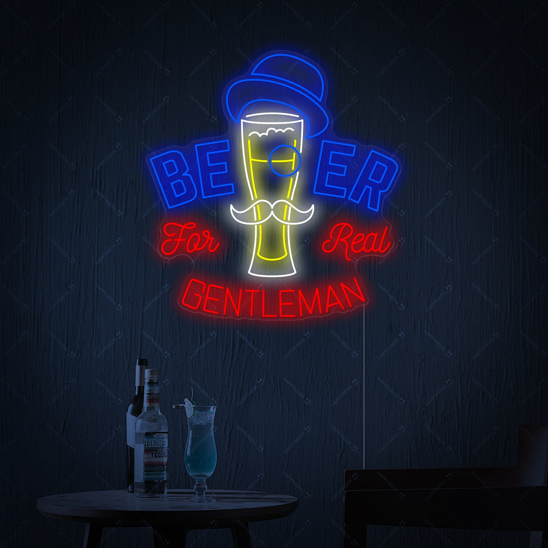 "Beer For Gentleman" Insegna al neon