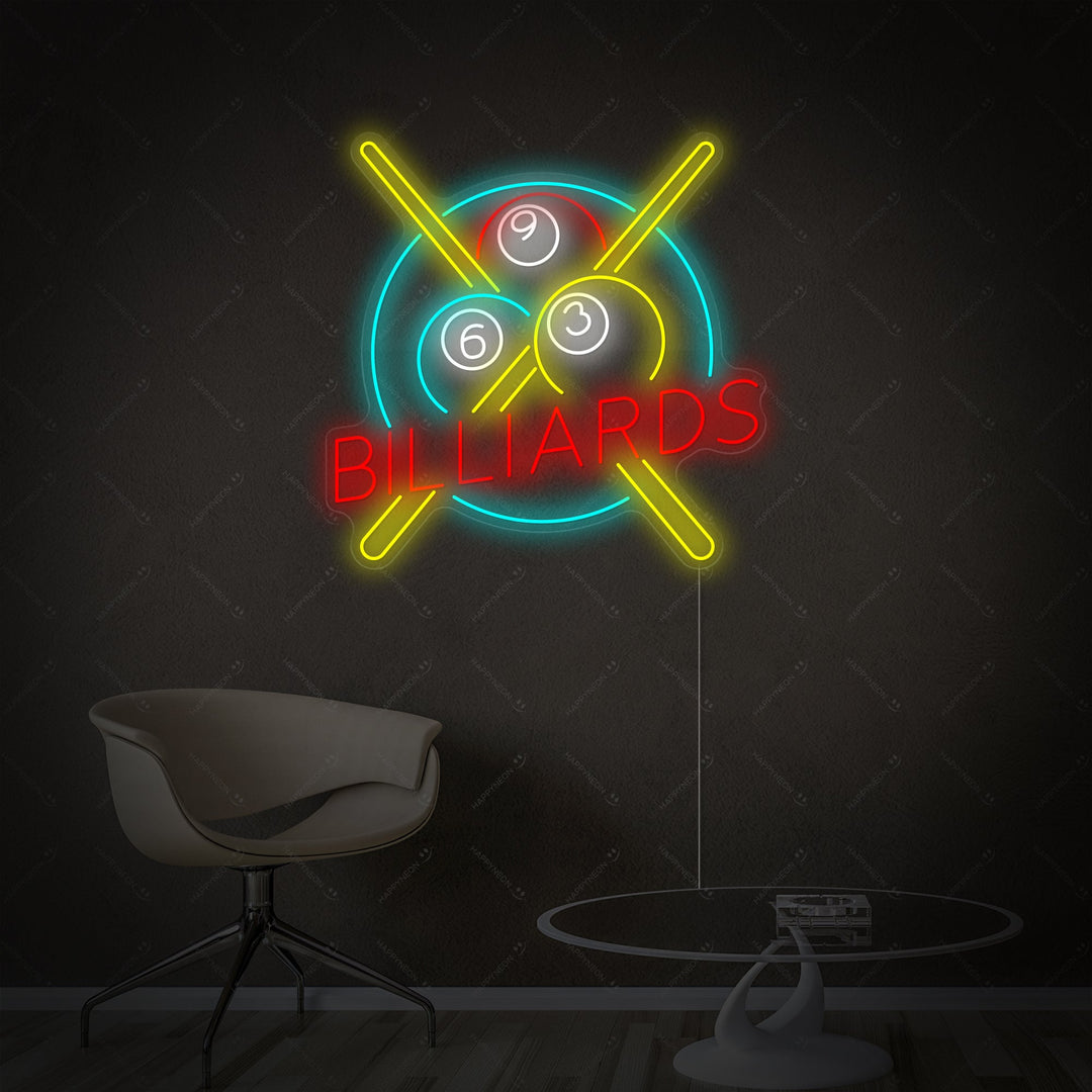 "Billiards" Insegna al neon