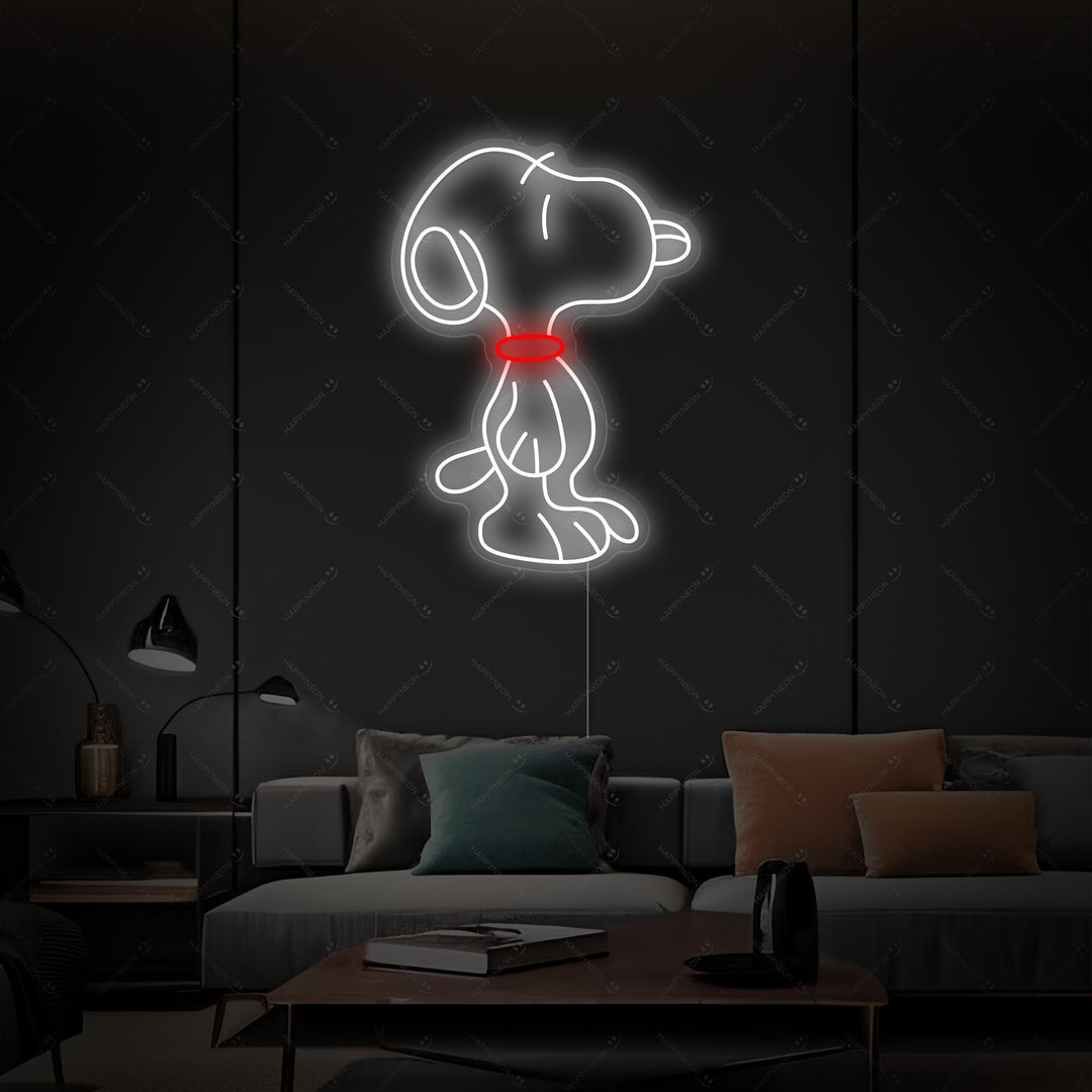 "Cane dei cartoni animati" Insegna al neon
