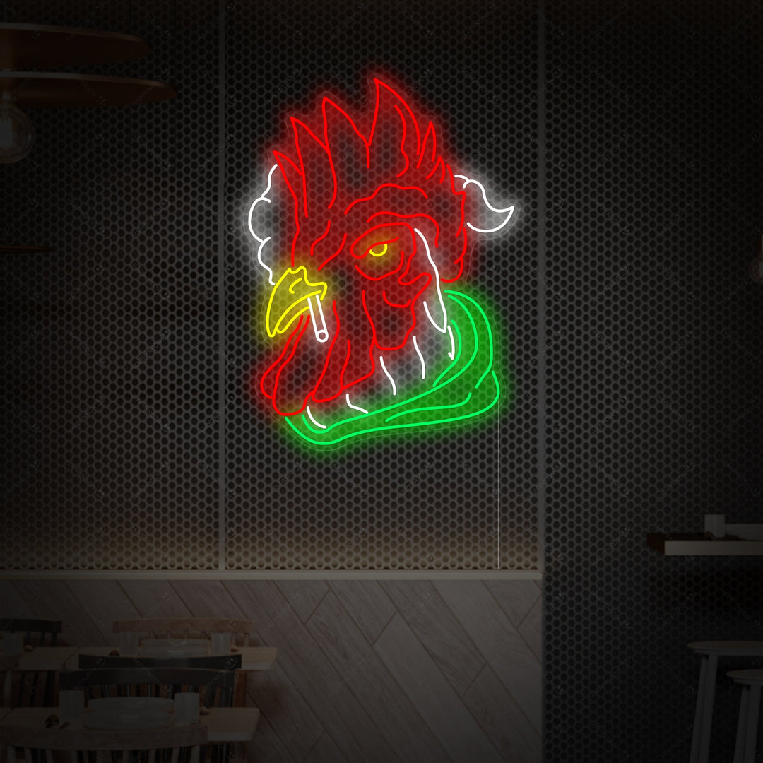 "Pollo fumante" Insegna al neon
