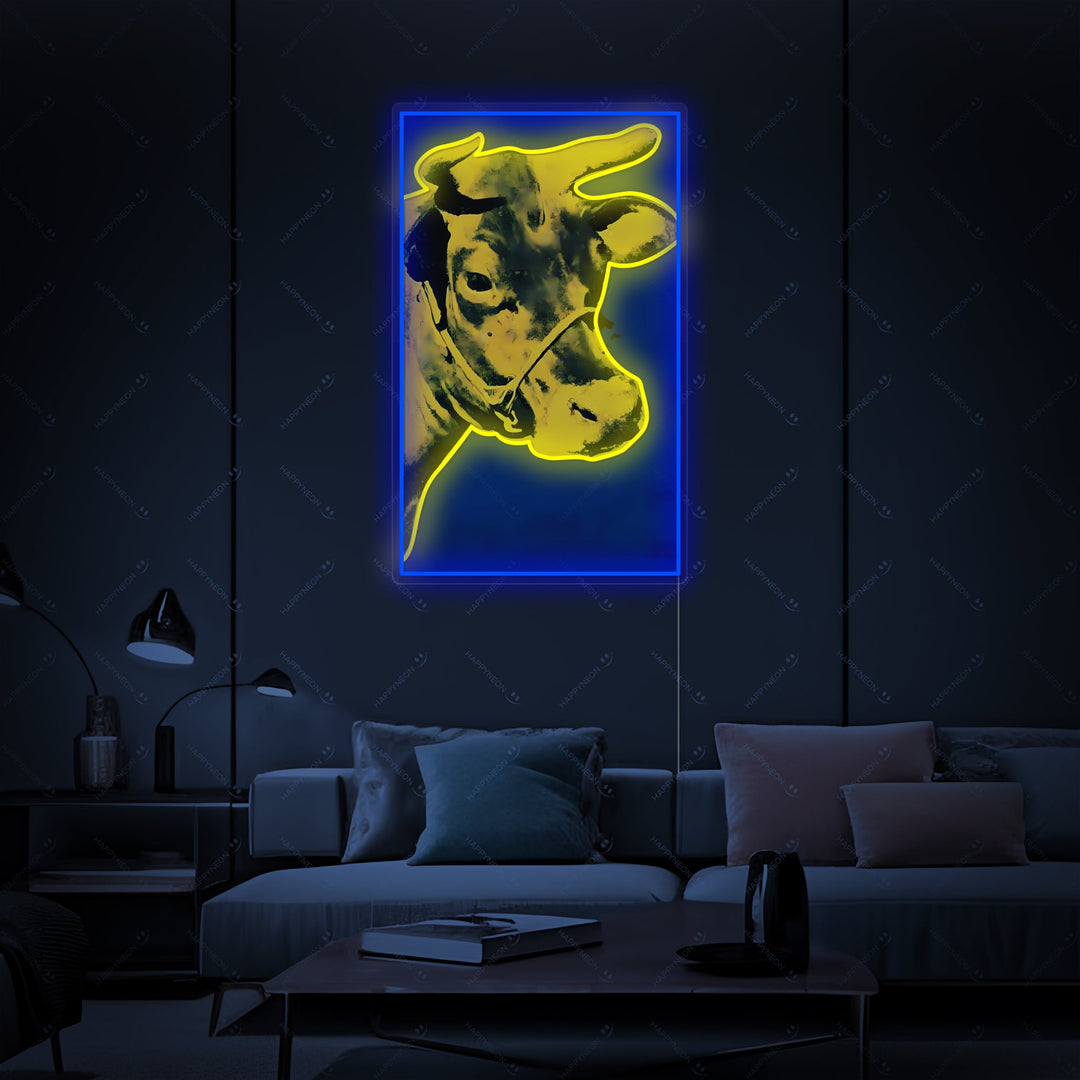 "Mucca" Insegna al neon