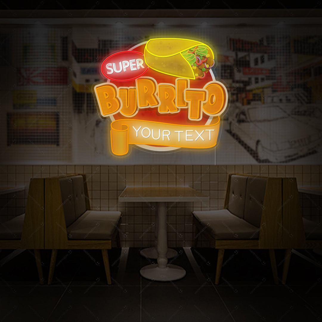 "Logo Burrito personalizzato" Insegna al neon