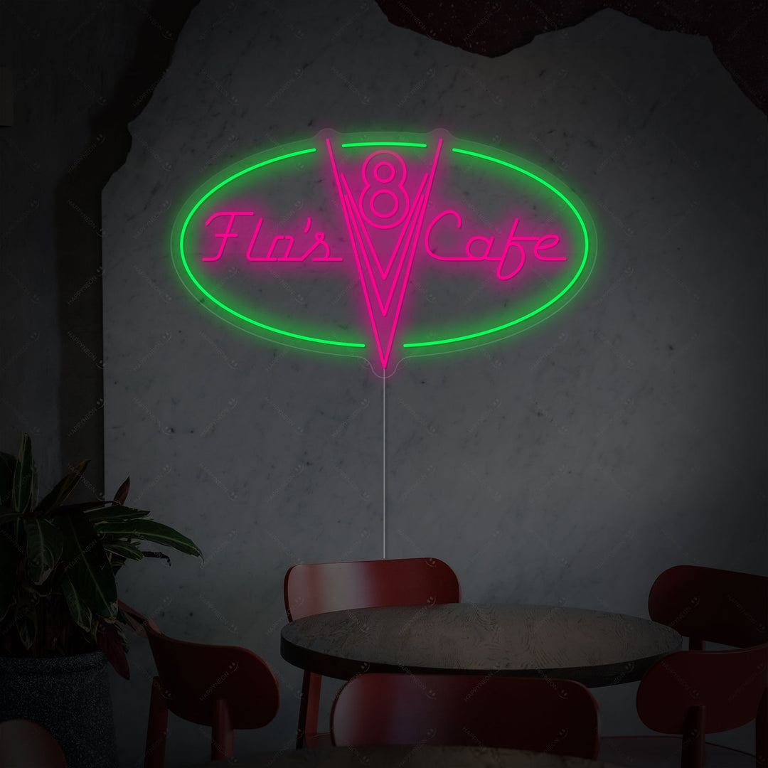 "Flo's V8 Cafe" Insegna al neon