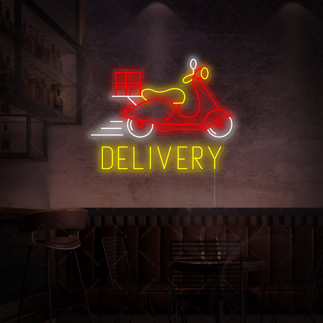 "Food Delivery" Insegna al neon