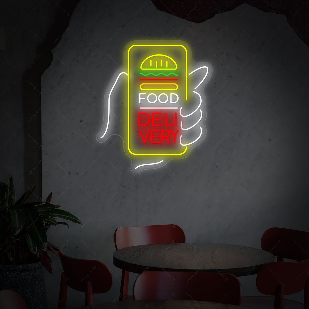 "Food Delivery" Insegna al neon