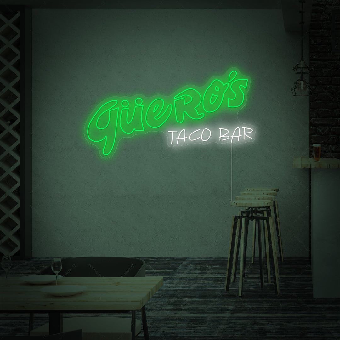 "Güero's Taco Bar" Insegna al neon
