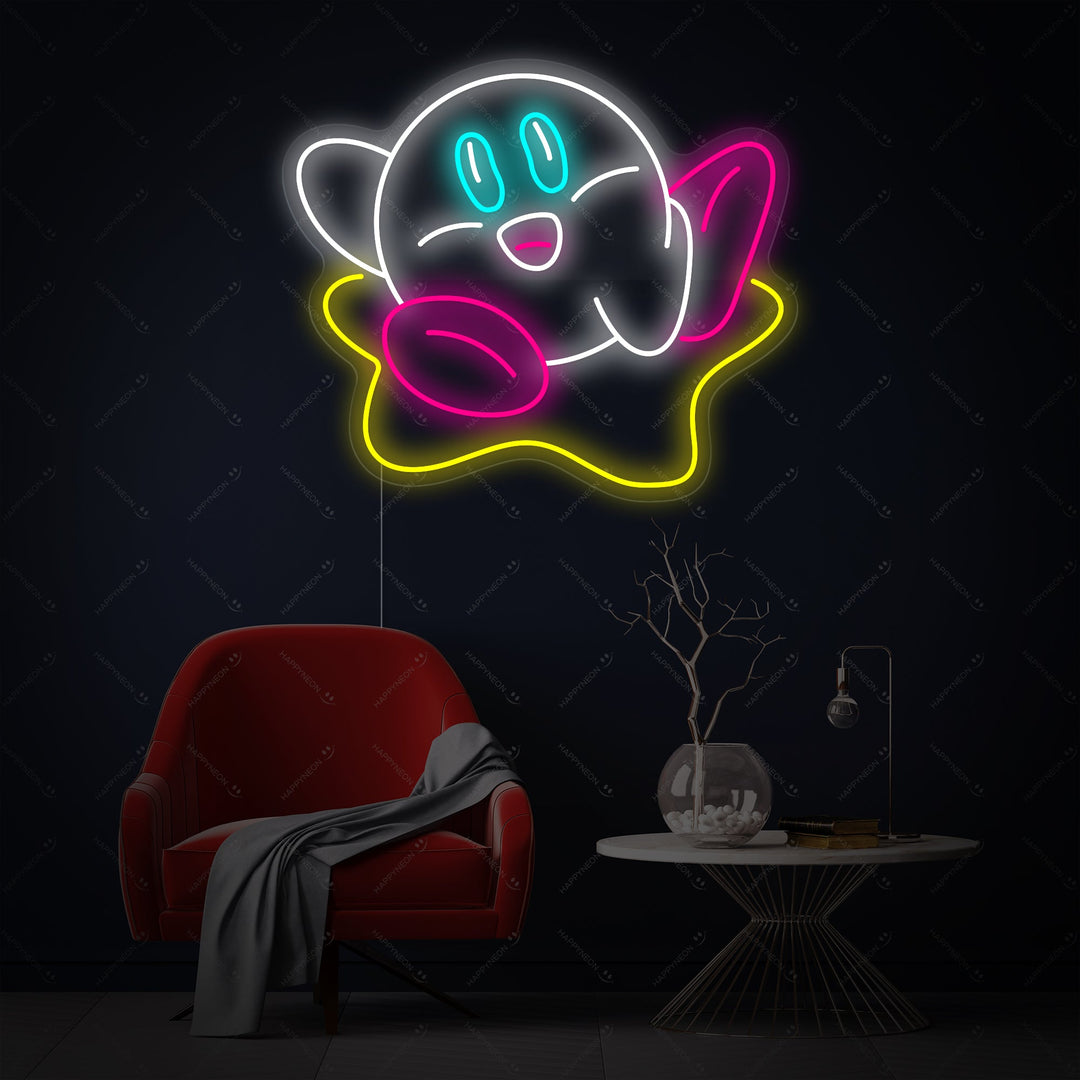 "Gioco personaggio Kirby" Insegna al neon
