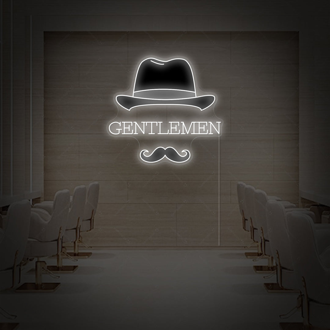 "Gentlemen" Insegna al neon