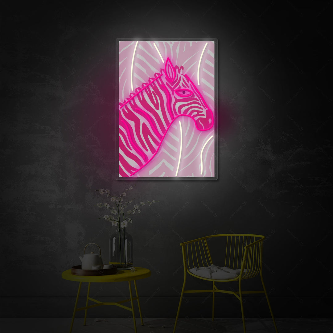 "Zebra Rosa Shocking" Insegna al neon