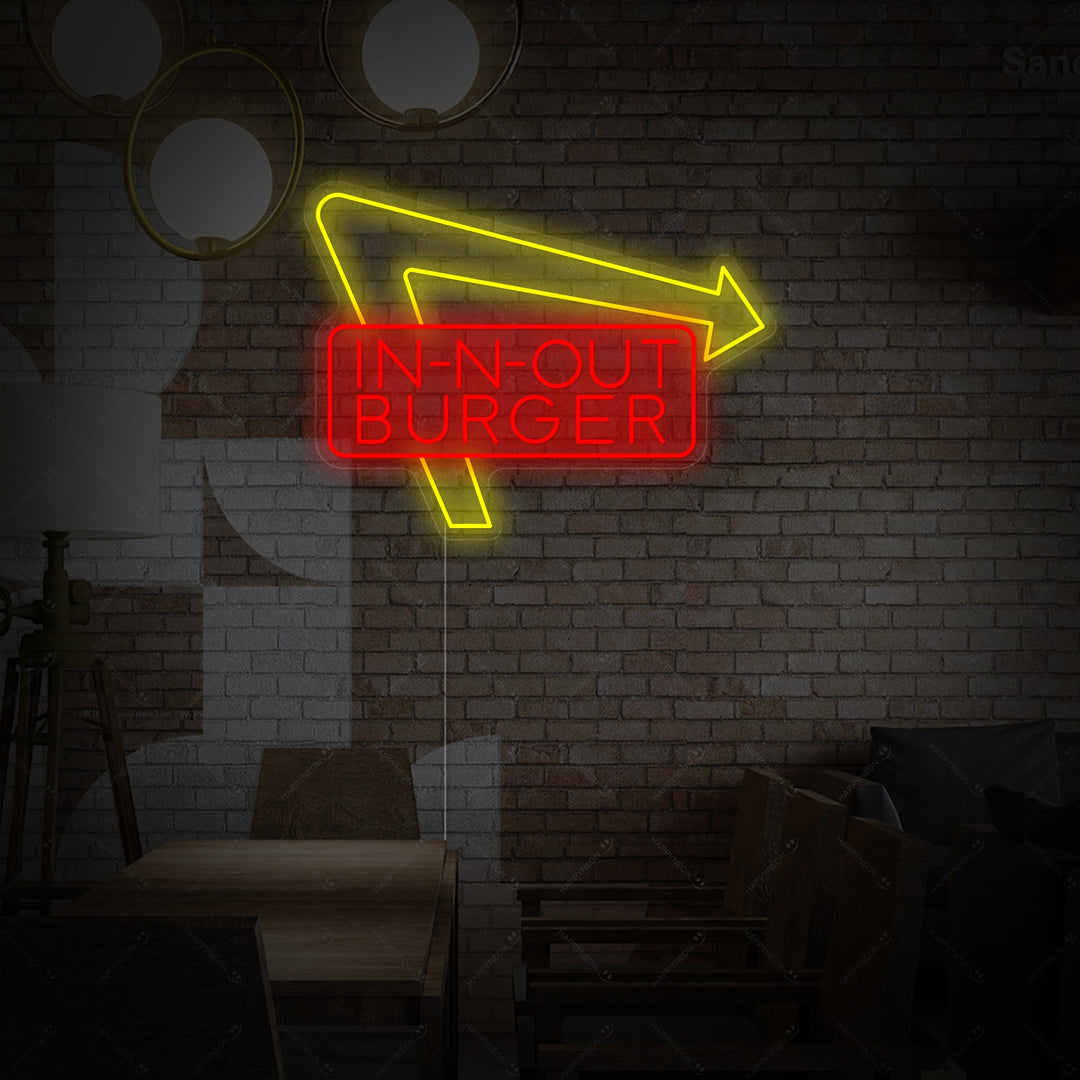 "In-N-Out Burger" Insegna al neon
