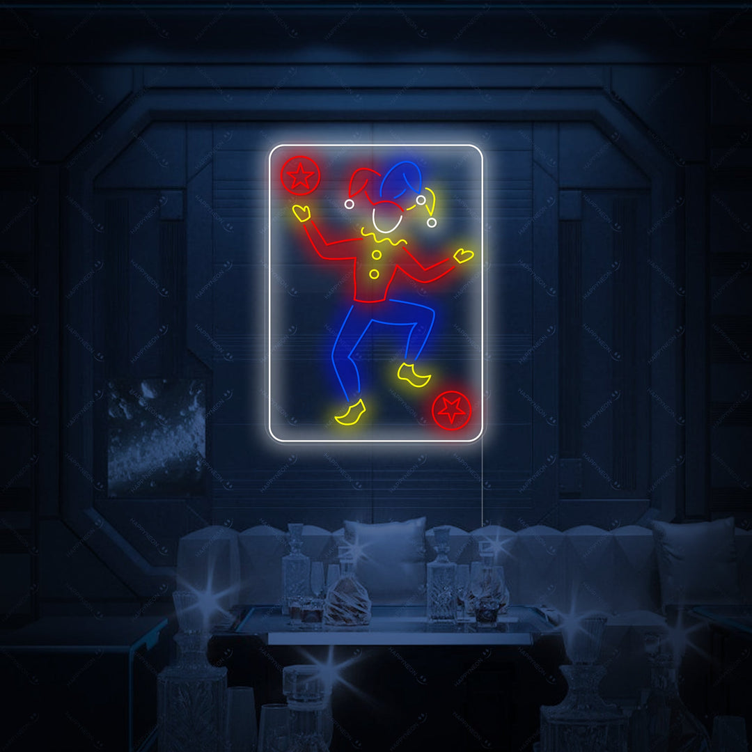 "Carta da gioco Joker" Insegna al neon