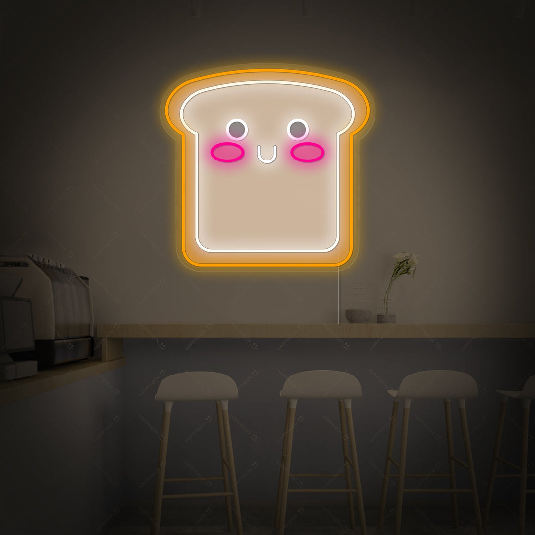 "Pane a fette Kawaii" Insegna al neon