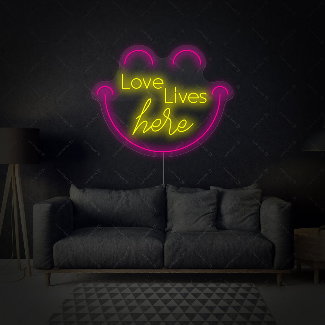 "Love Live Here" Insegna al neon