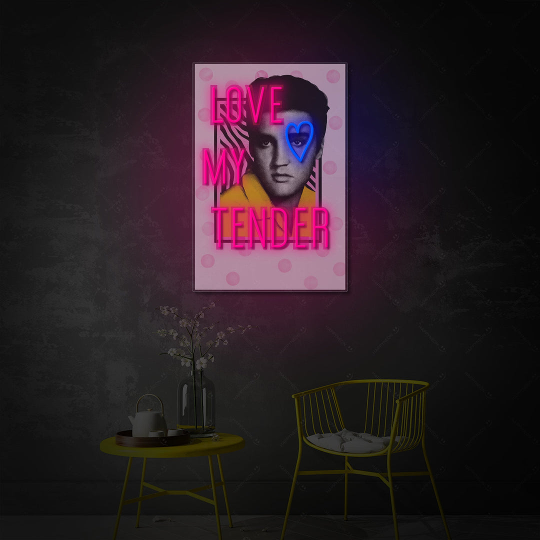 "Love Me Tender" Insegna al neon