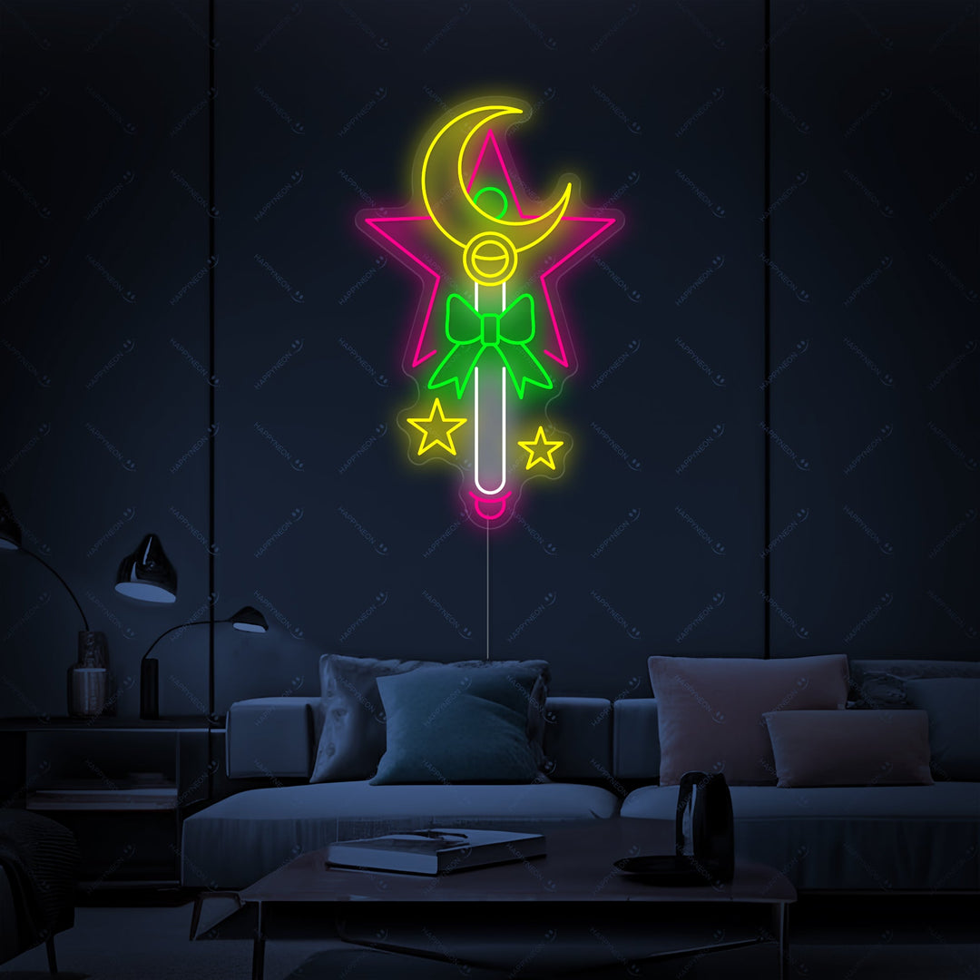 "Bacchetta magica" Insegna al neon