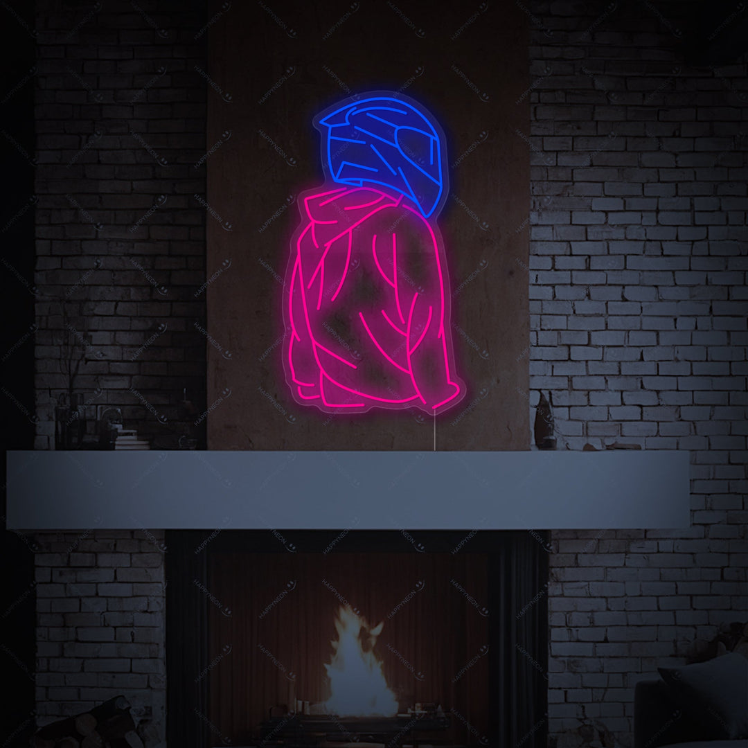 "Motociclista" Insegna al neon