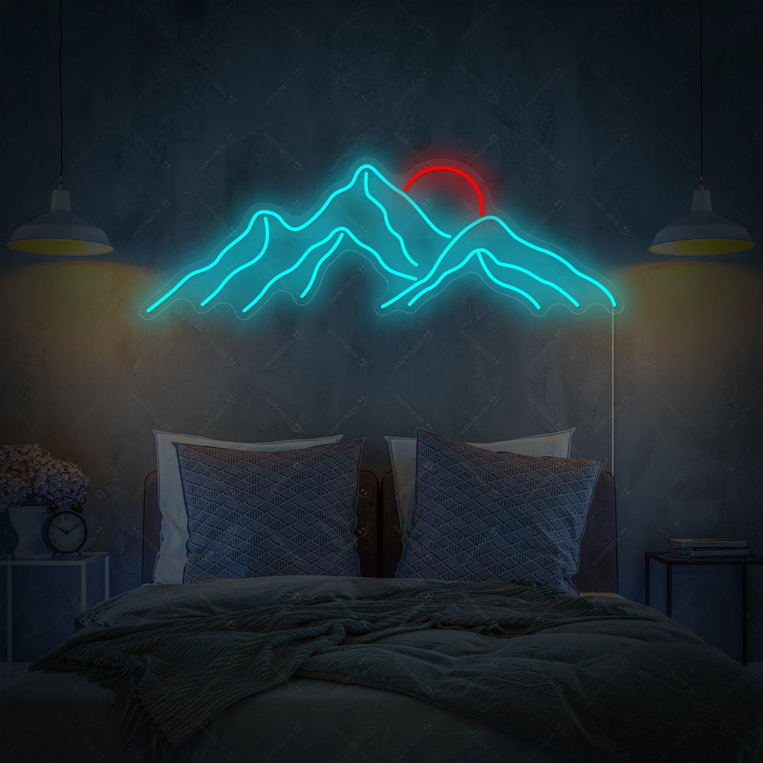 "Montagne Tramonto" Insegna al neon