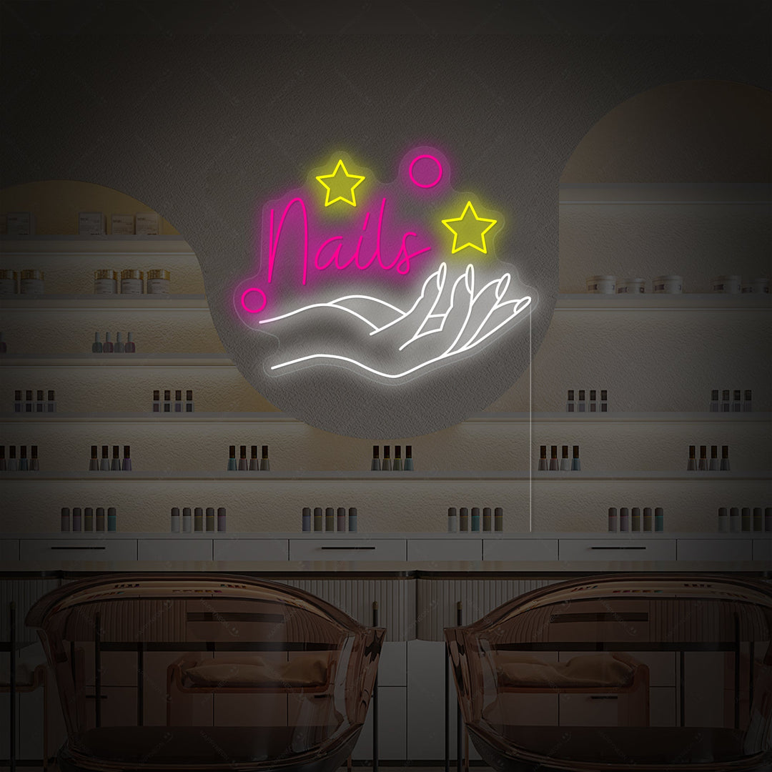 "Salone delle unghie" Insegna al neon