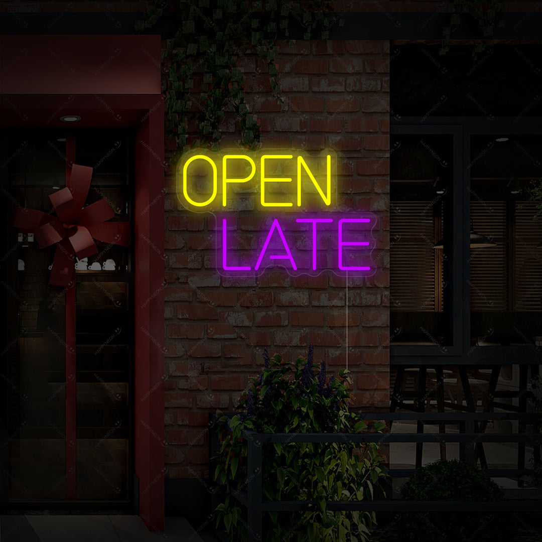 "Open Late" Insegna al neon