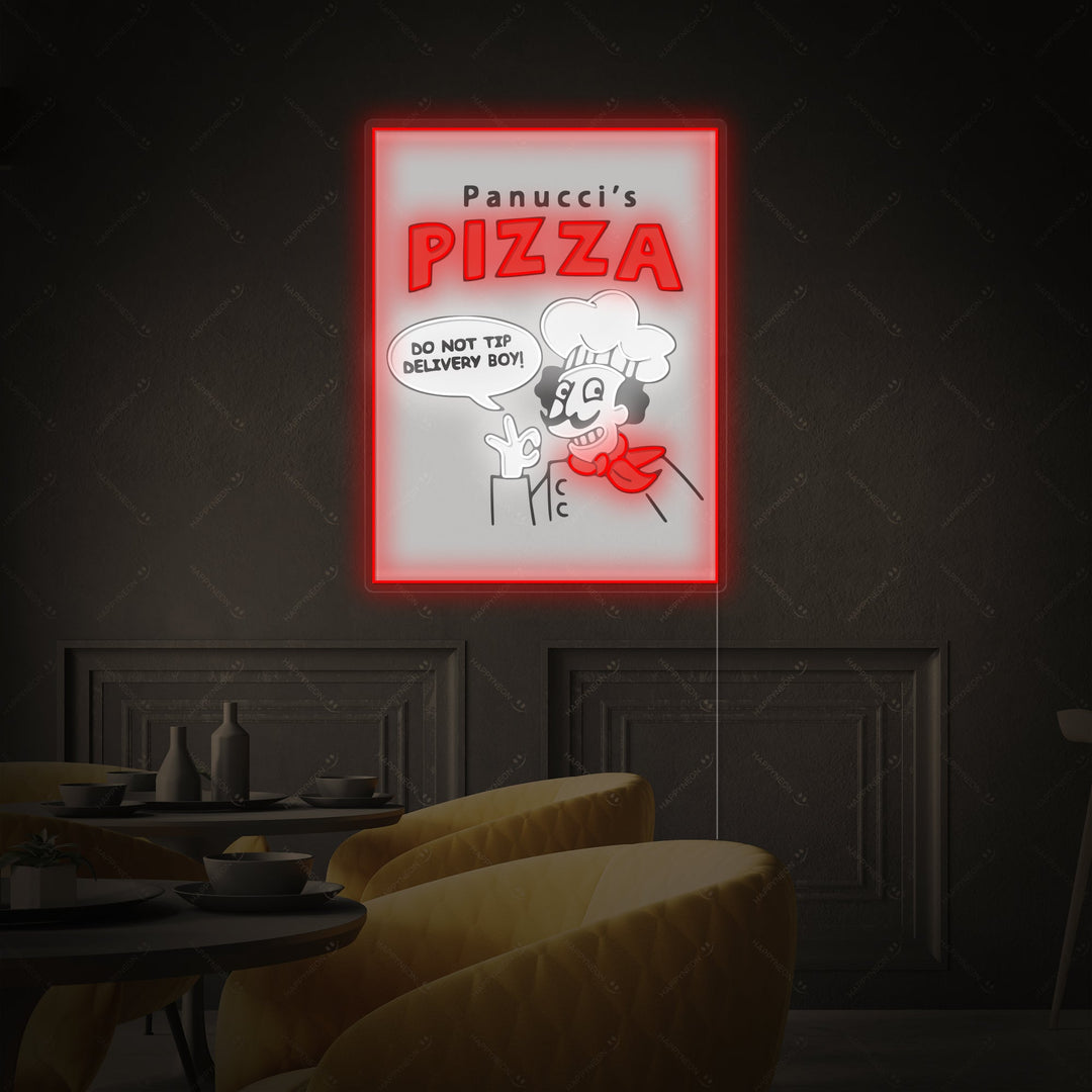 "Panucci's Pizza" Insegna al neon
