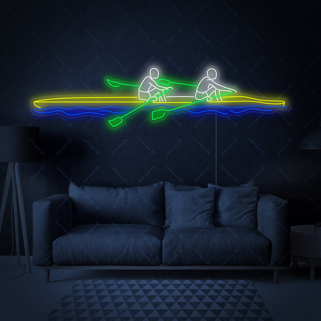 "Barca a remi" Insegna al neon