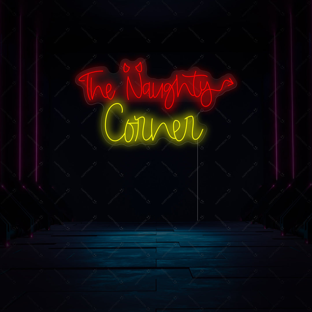 "The Naughty Corner" Insegna al neon