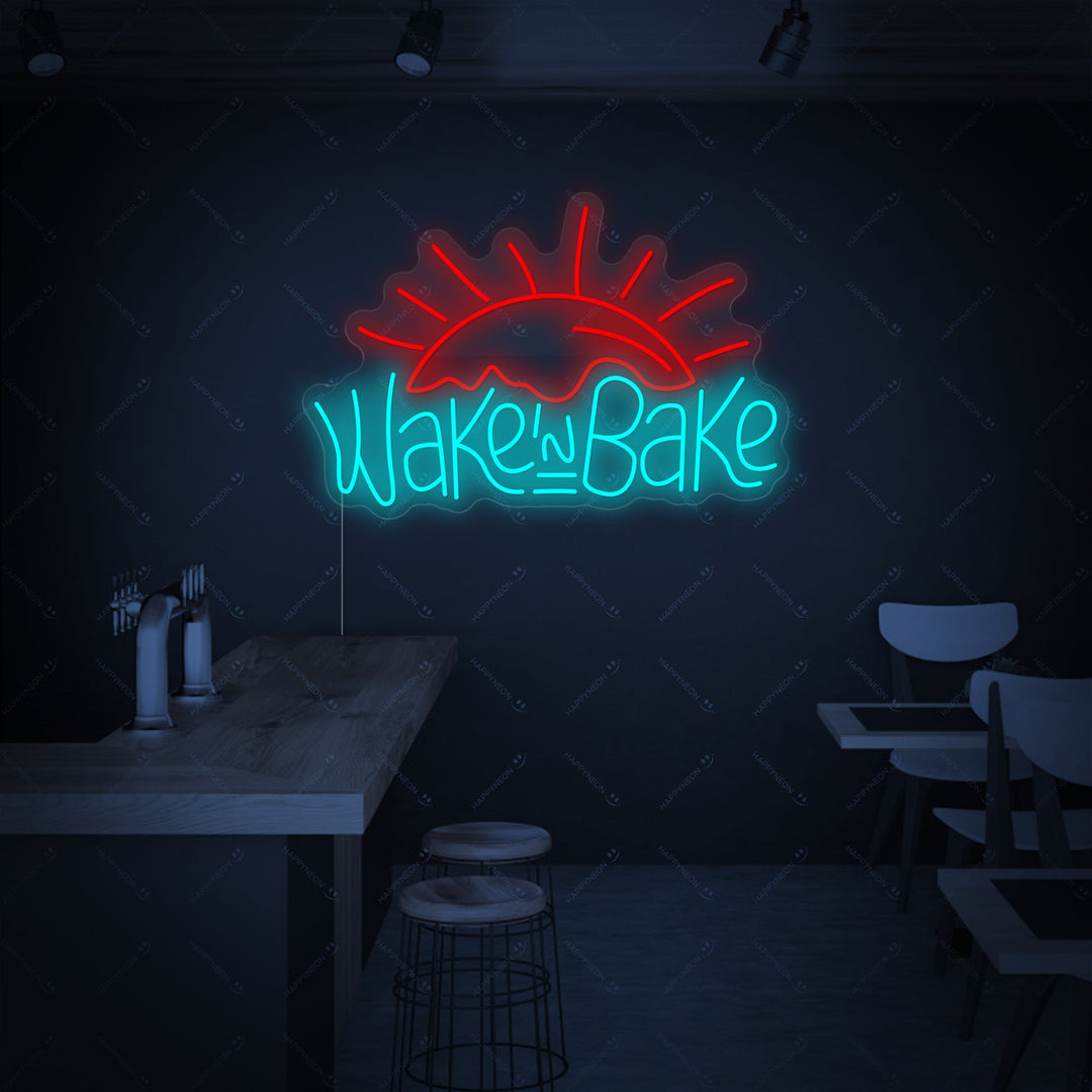 "Wake and Bake" Insegna al neon