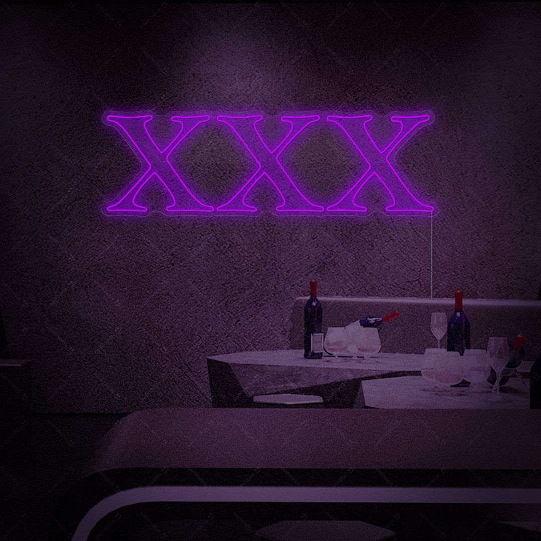"Logo del sexy shop per adulti XXX" Insegna al neon