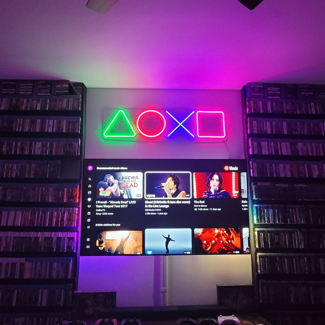 "Icona Geometrica, Decorazione Sala Giochi" Insegna al neon (Inventario: 3 unità)