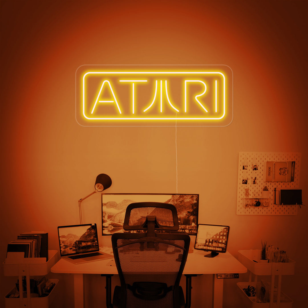 "Atari, Decorazioni Per Giocatori" Insegna al neon