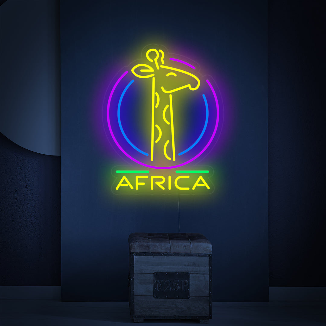 "Giraffa Africana" Insegna al neon