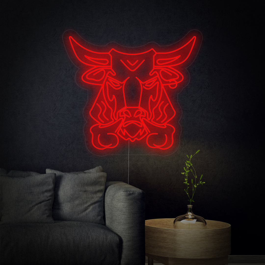 "Animale Toro Arrabbiato" Insegna al neon