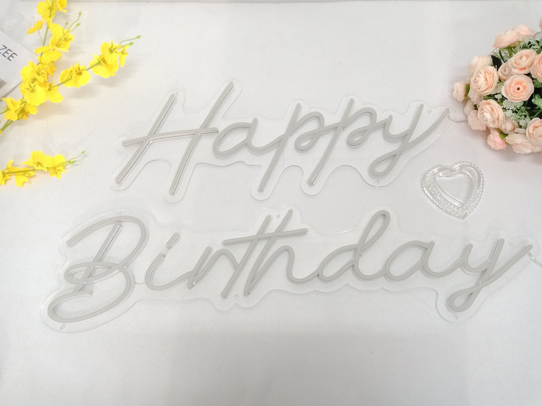 "Happy Birthday" Insegna al neon (Inventario: 3 unità)