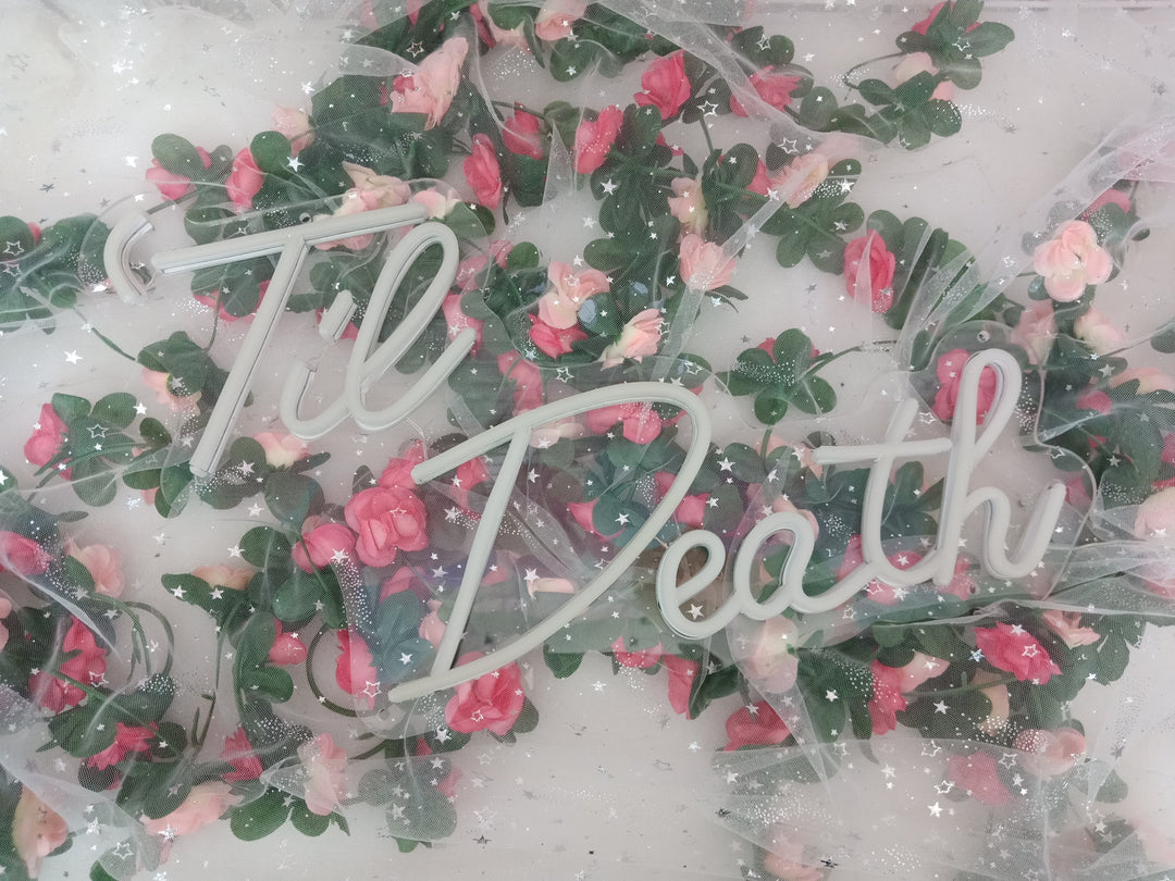 "Til Death" Insegna al neon (Inventario: 3 unità)