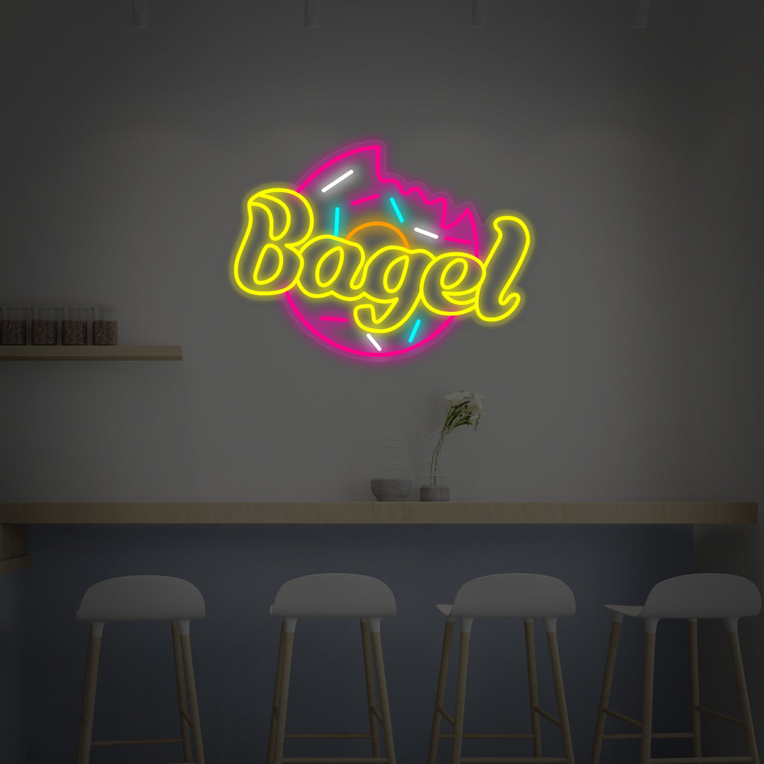 "Bagel Per Pasticceria" Insegna al neon