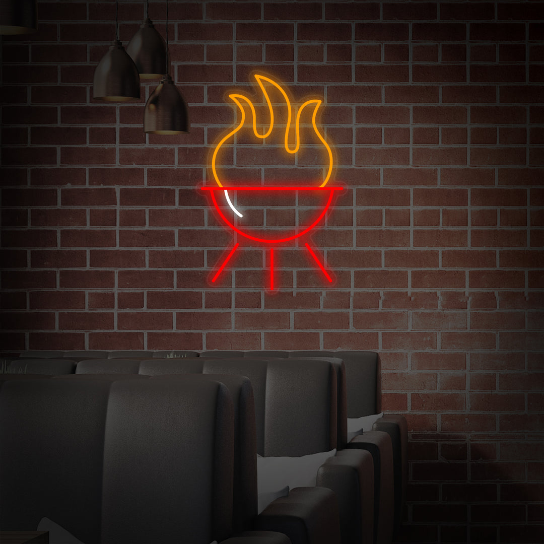 "Ristorante Barbecue E Grigliata" Insegna al neon