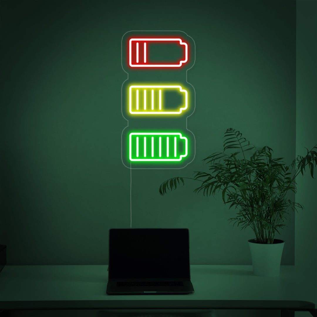 "Livello Della Batteria" Insegna al neon