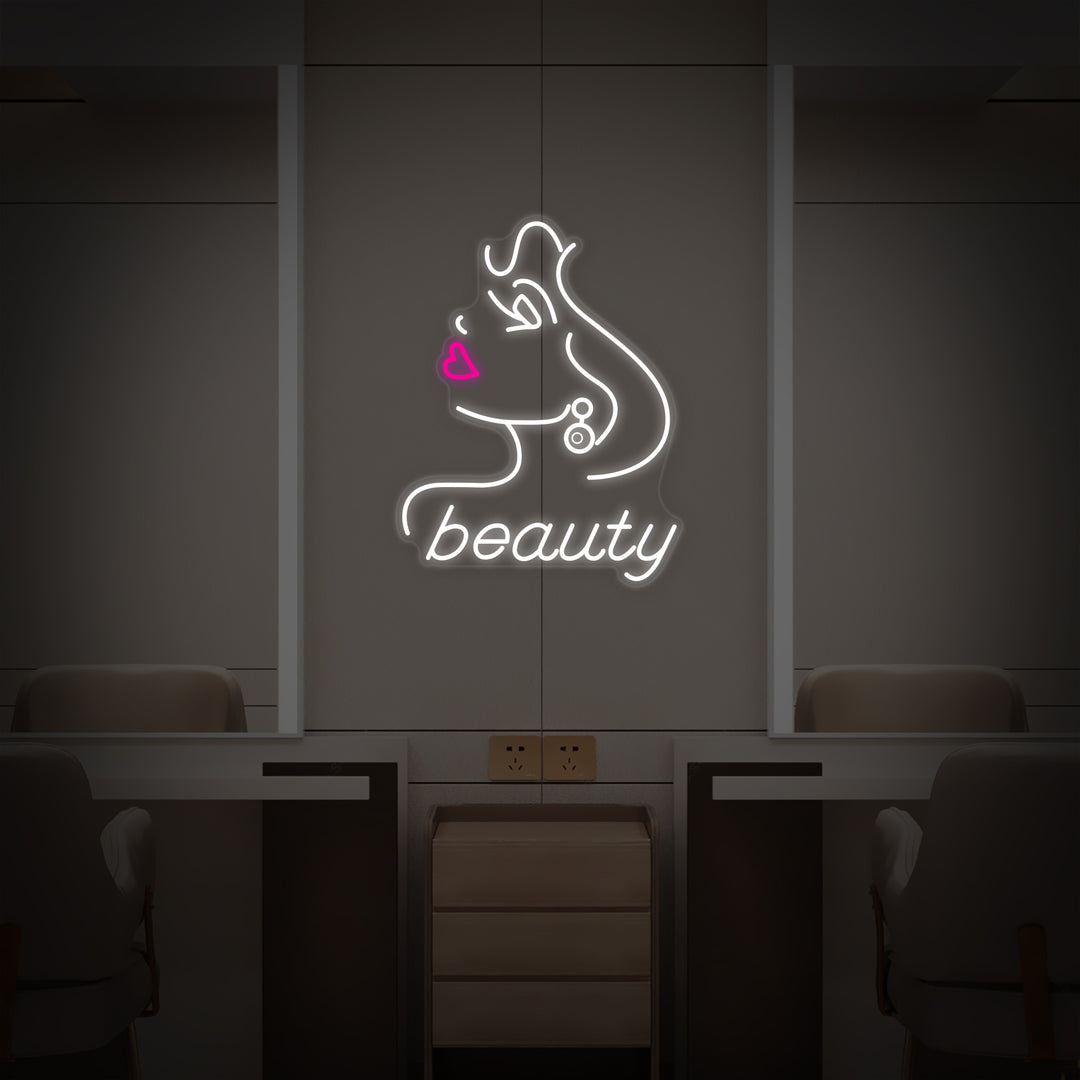 "Salone Di Bellezza Femminile" Insegna al neon