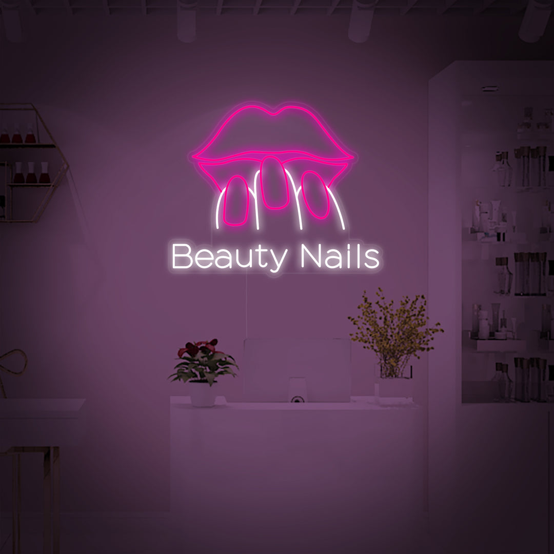 "Beauty Nails" Insegna al neon