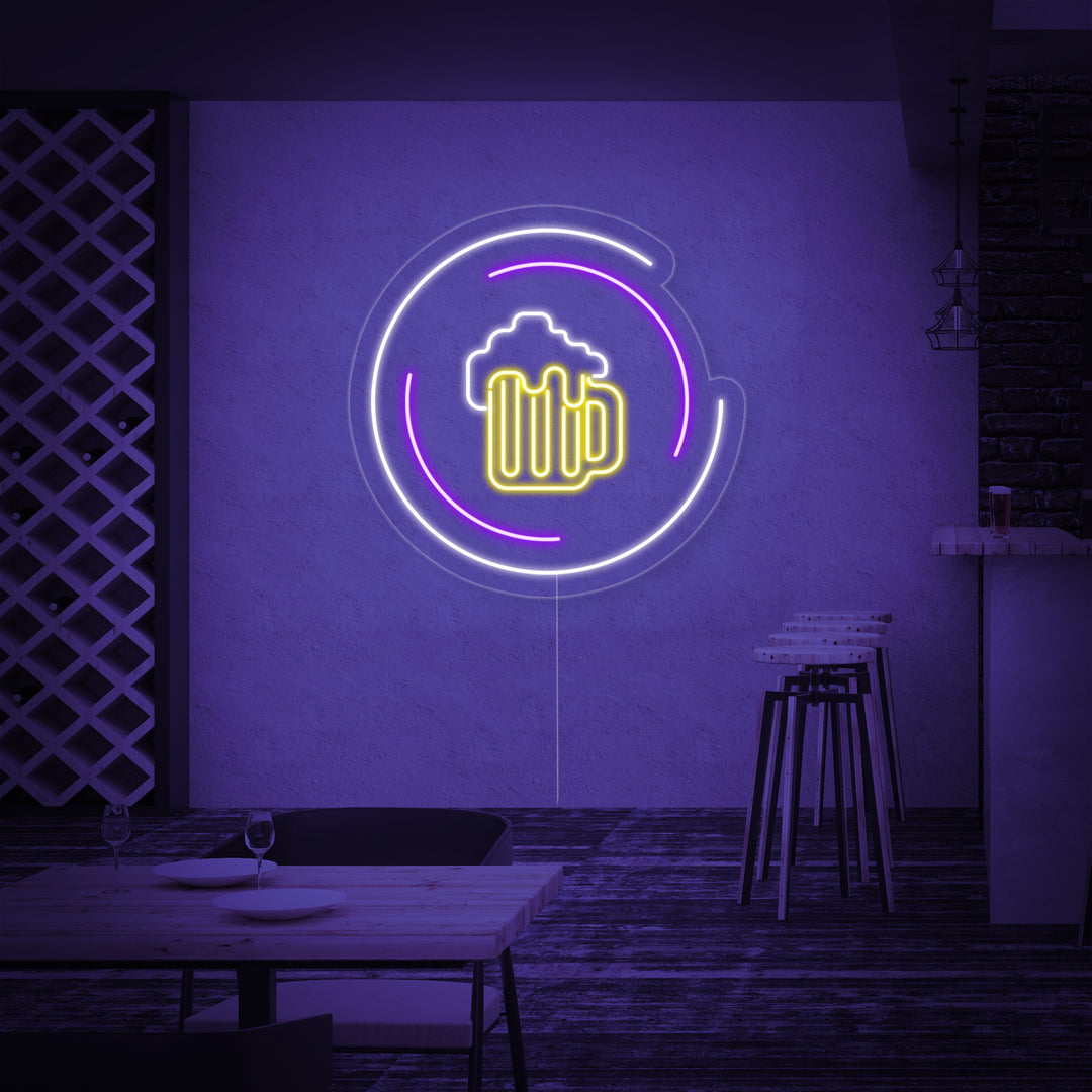 "Boccale Di Birra, Bar" Insegna al neon