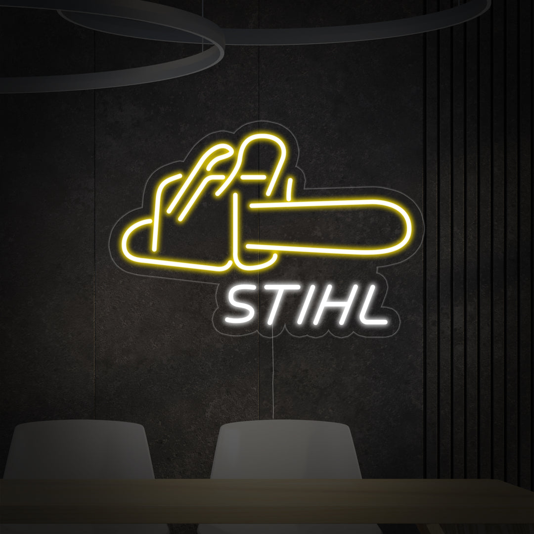 "Stihl, motosega" Insegna al neon