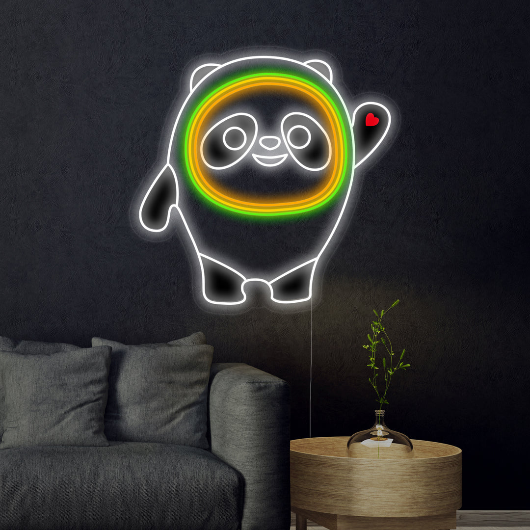 "Bing Dwen Dwen Pupazzo Di Panda, Decorazione Per La Camera Dei Bambini" Insegna al neon