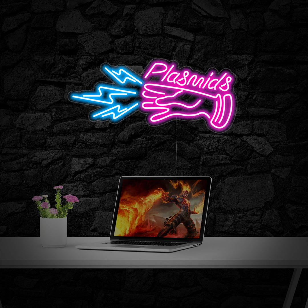 "Plasmids, Decorazione Camera Da Letto Per Giocatori" Insegna al neon