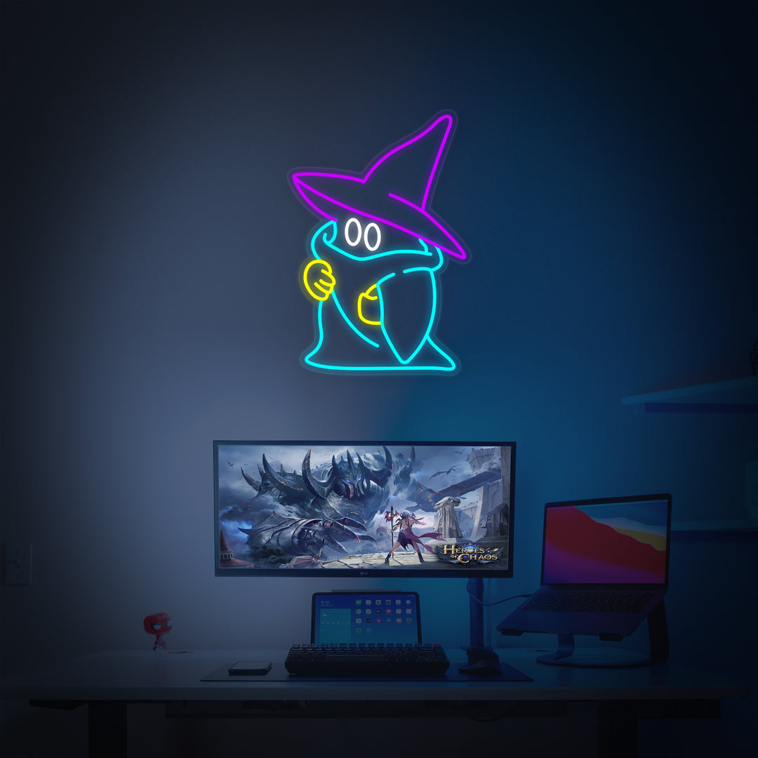 "Decorazione Per Giochi Black Mage" Insegna al neon