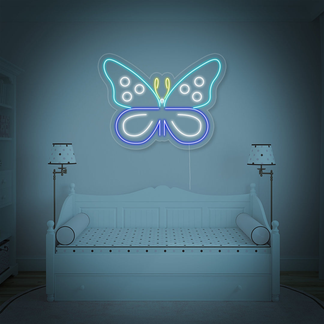 "Farfalla Blu" Insegna al neon